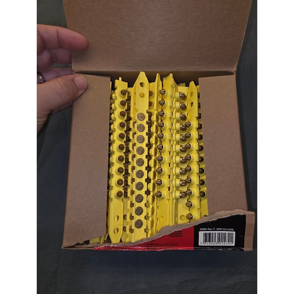 Hilti .27 Cal Short Yellow Power Loads 1000 Ct #50372 Open Box Strips Full